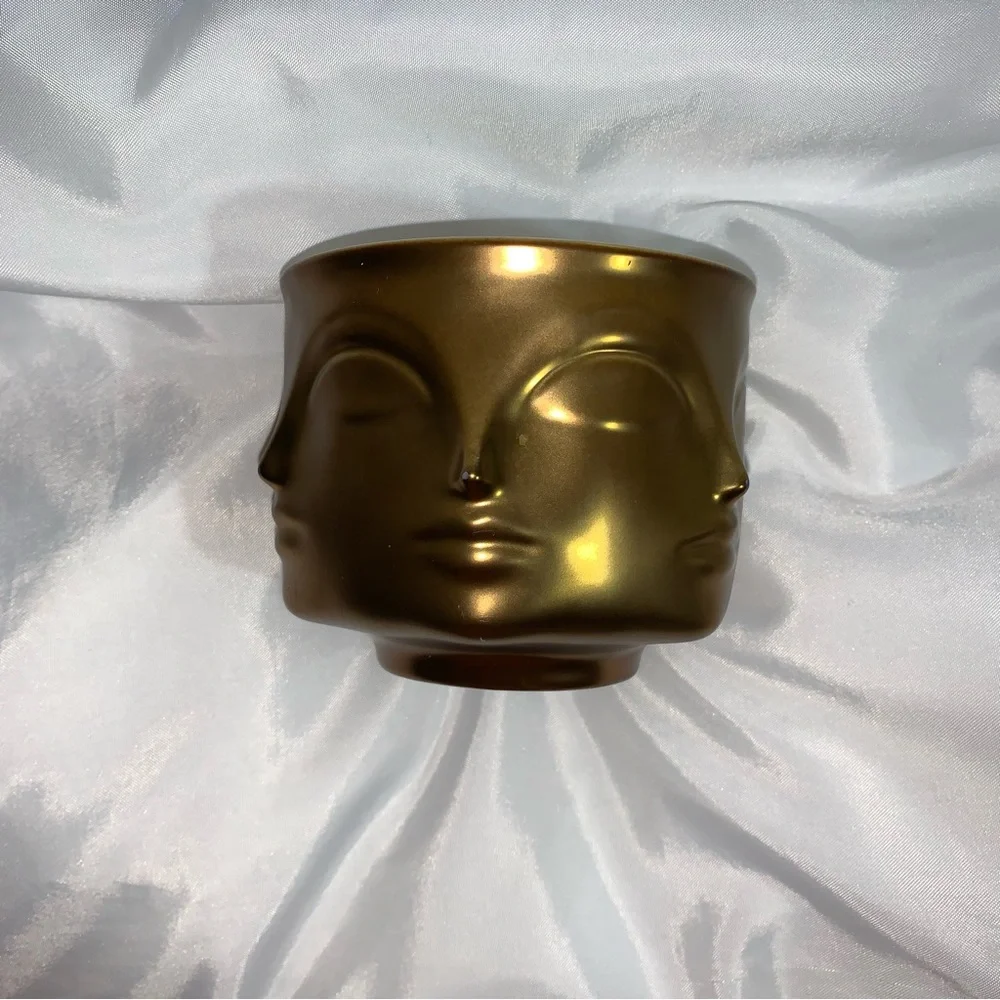 JONATHAN ADLER matte gold glazed MUSE bowl